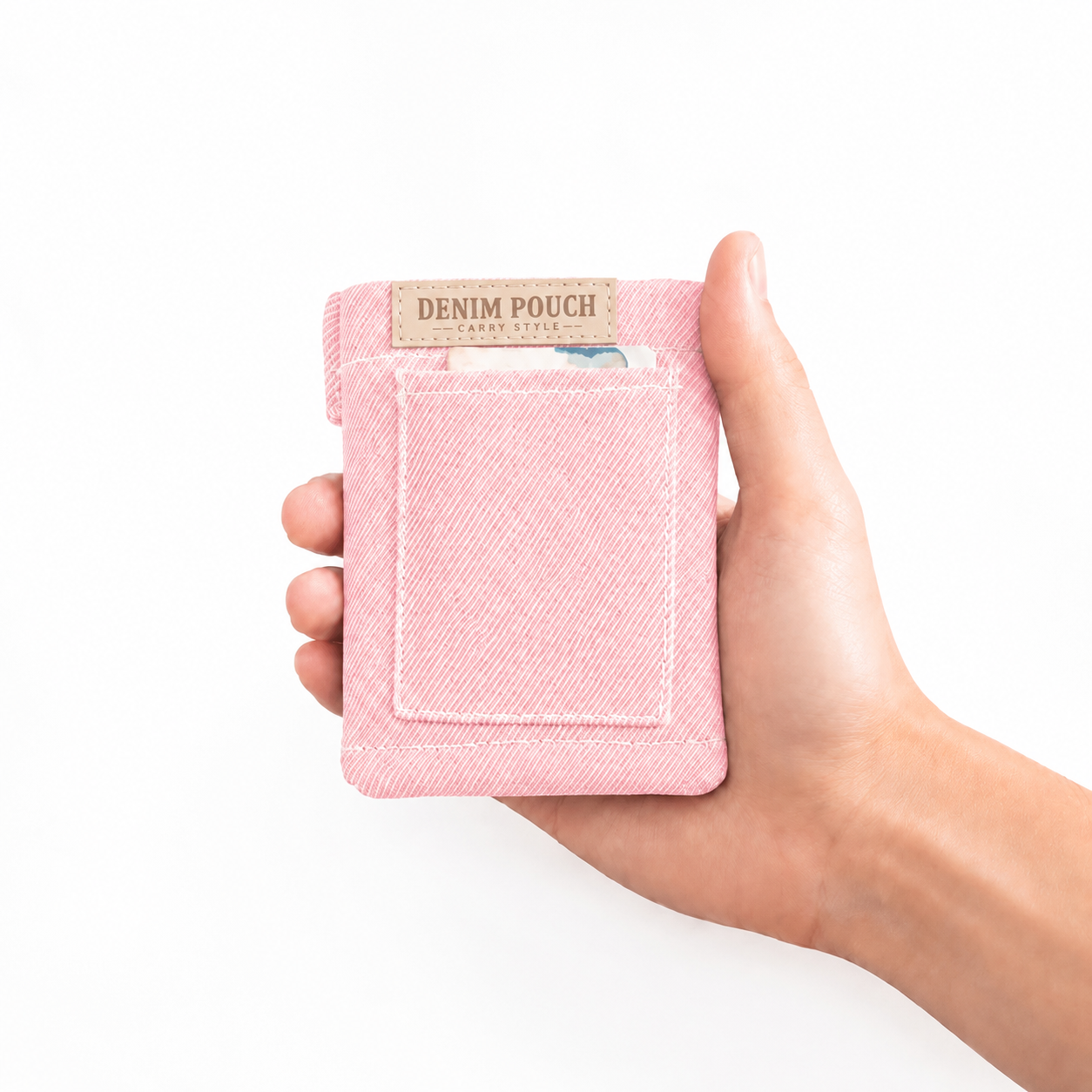 Denim Pouch - Cotton Candy