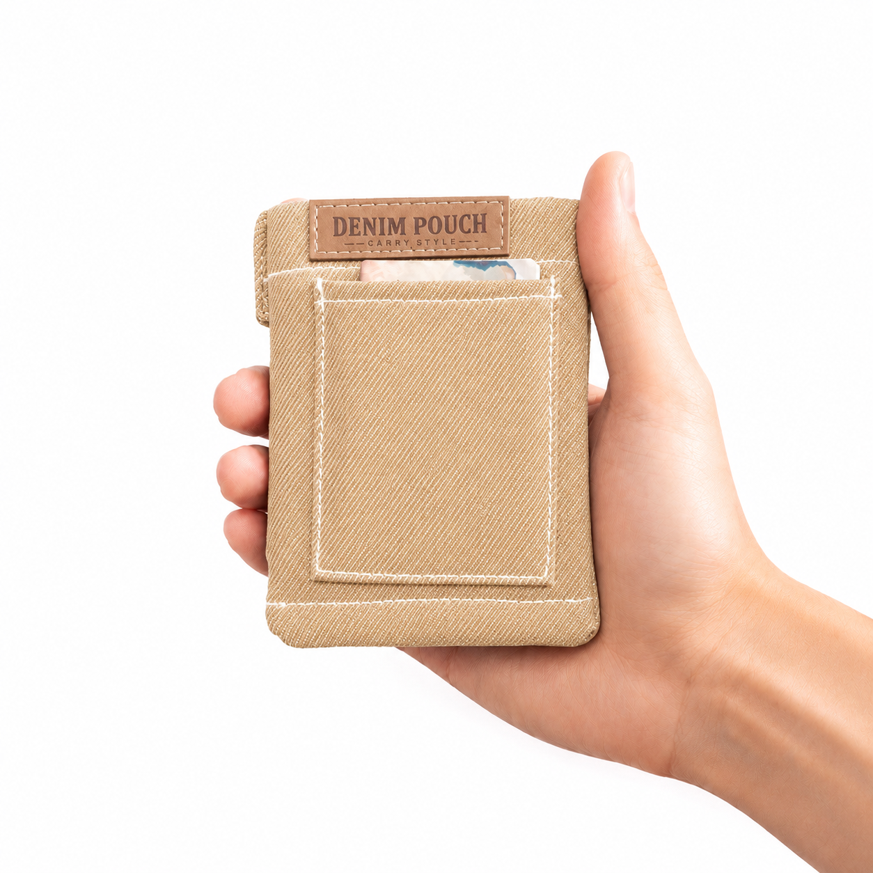 Denim Pouch - Sand Dune
